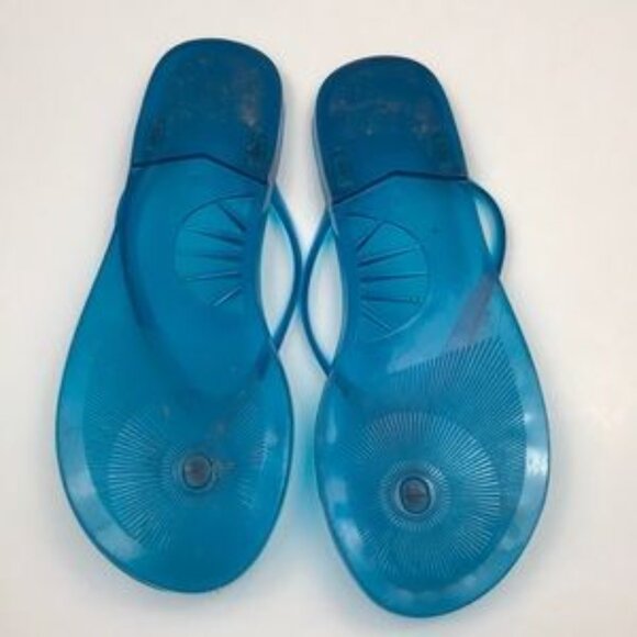 Amanda Blu Blue Jelly Flip Flop Sandals - Picture 4 of 10